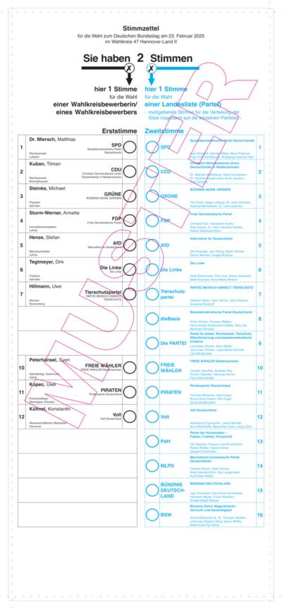 Musterwahlzettel